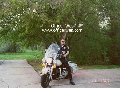 Officer Wes astride His Harley Police Special