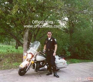 Officer Wes in front of His Harley Police Special